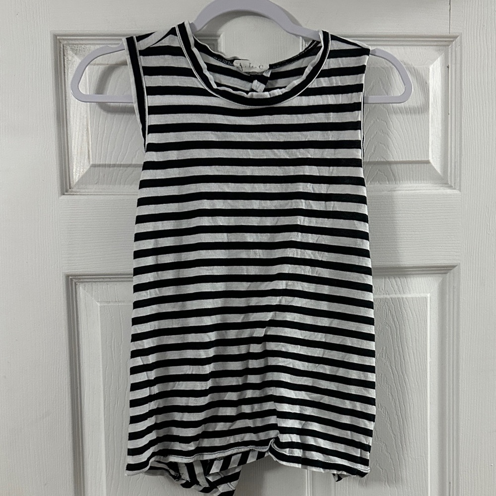 A.L.C. Monochrome Striped Top